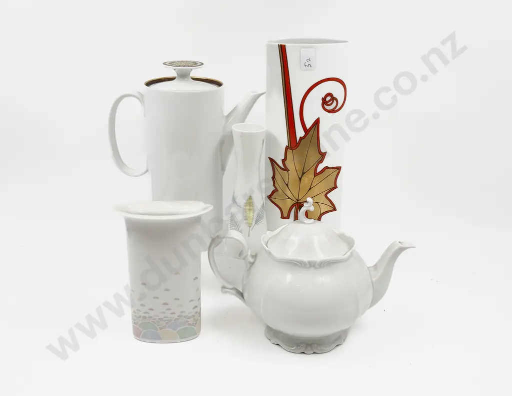 Thomas Coffee Pot with Rosenthal Vase & Three Others Image 1++