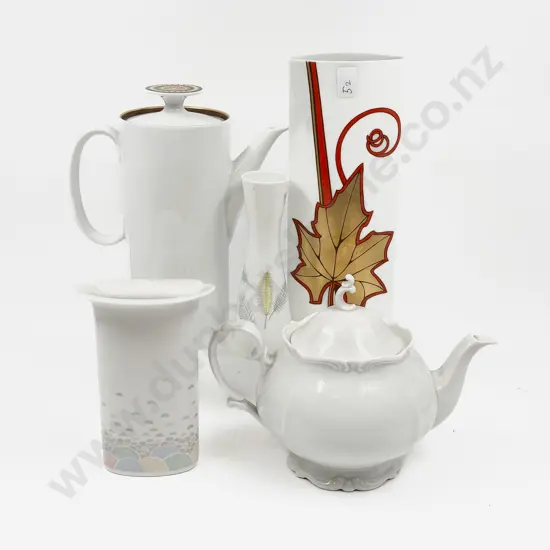 Thomas Coffee Pot with Rosenthal Vase & Three Others
