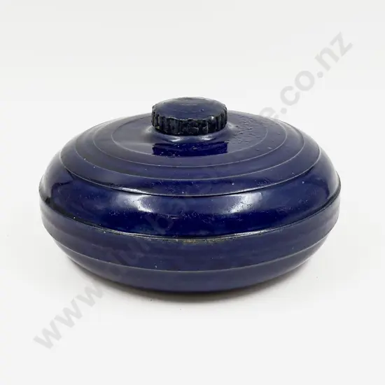 Stour Ware Blue Glazed Stoneware Hot Water Bottle