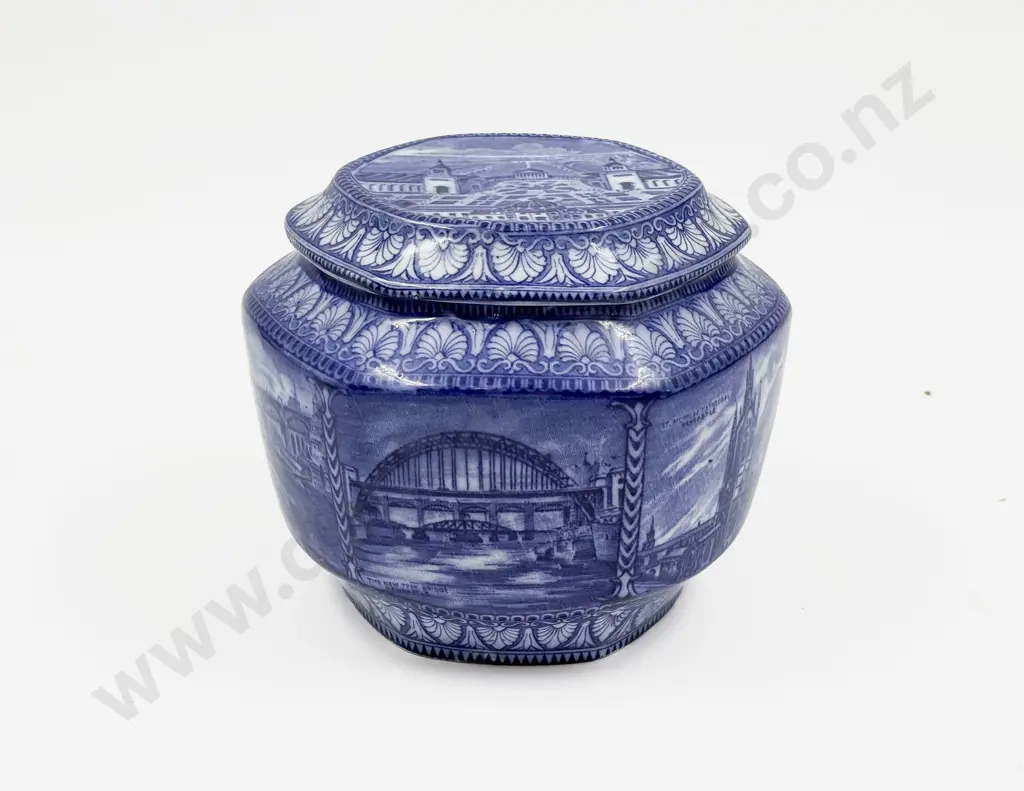 Maling Six Octagonal Blue & White Ginger Jar Image 1++