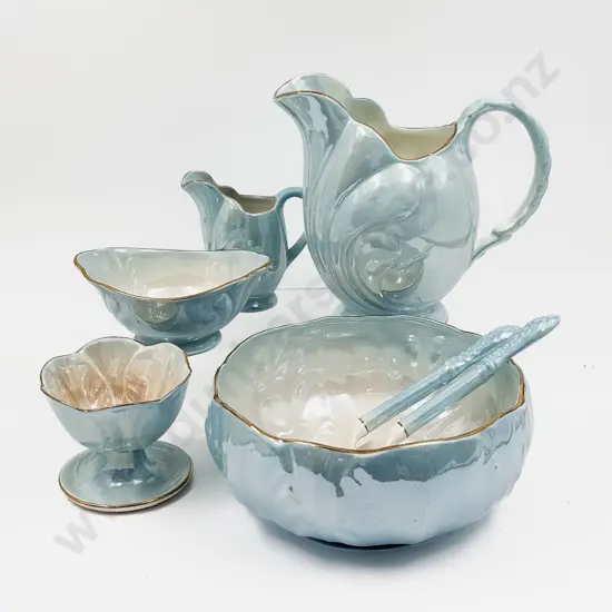 Four Pieces of Maling together with Salad Bowl & Servers