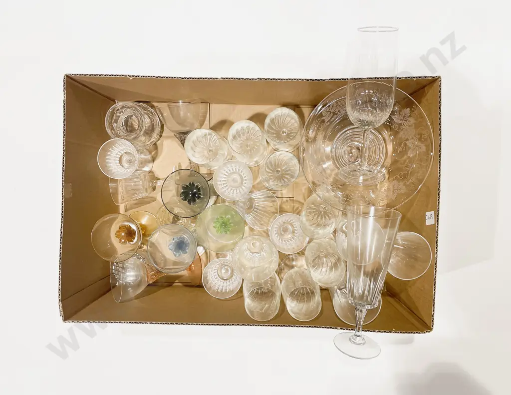 Two Boxes of Assorted Glass Ware Image 1++