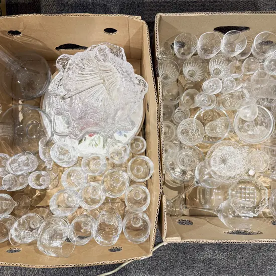Two Boxes of Assorted Glassware