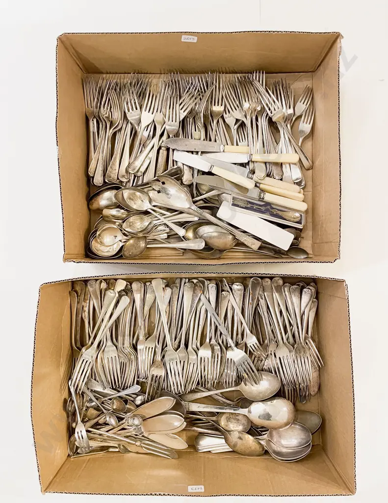 Two Boxes of Assorted Cutlery Image 1++