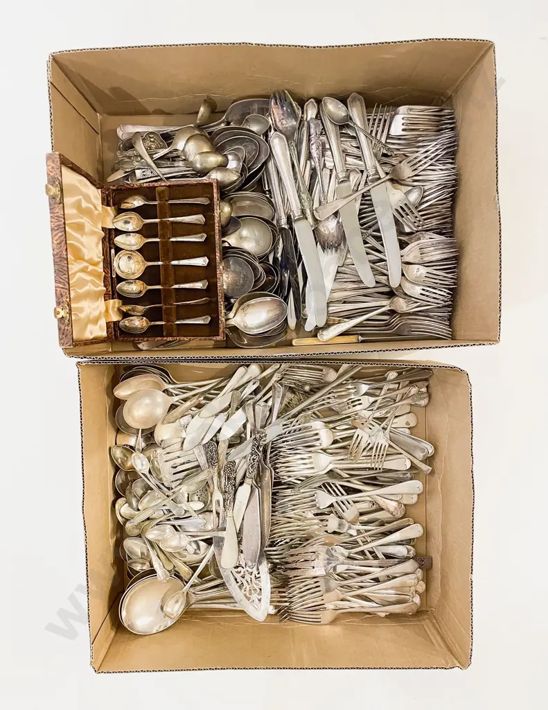 Two Boxes of Assorted Cutlery Image 1++