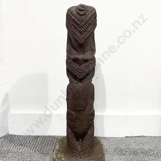 Concrete Maori Tekoteko Figure
