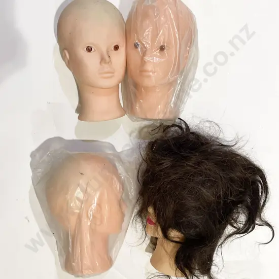 Four Assorted Mannequin Heads