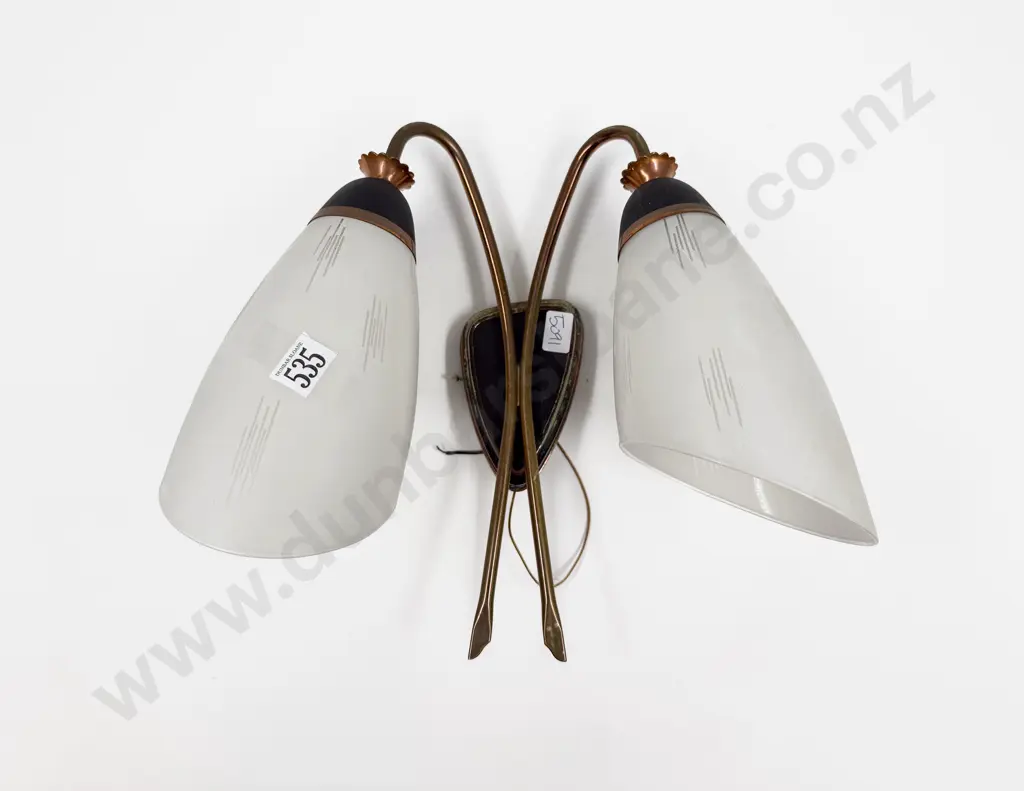 Mid Century Two Branch Wall Light Image 1++