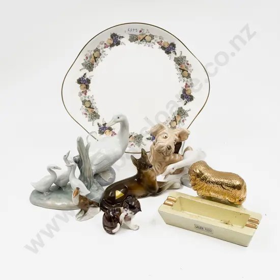 Qty of Assorted Animal Ornaments incl Royal Dux & Lladro