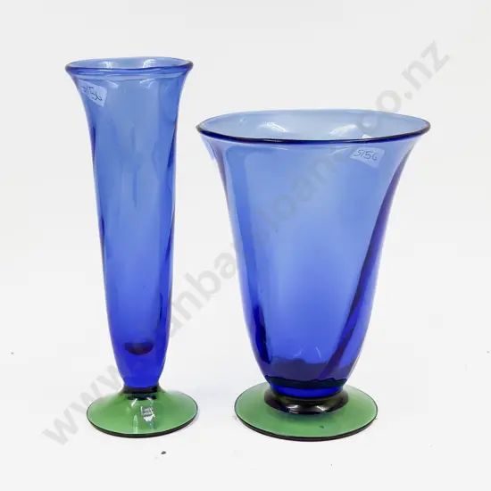 Two Orrefors Art Glass Vases