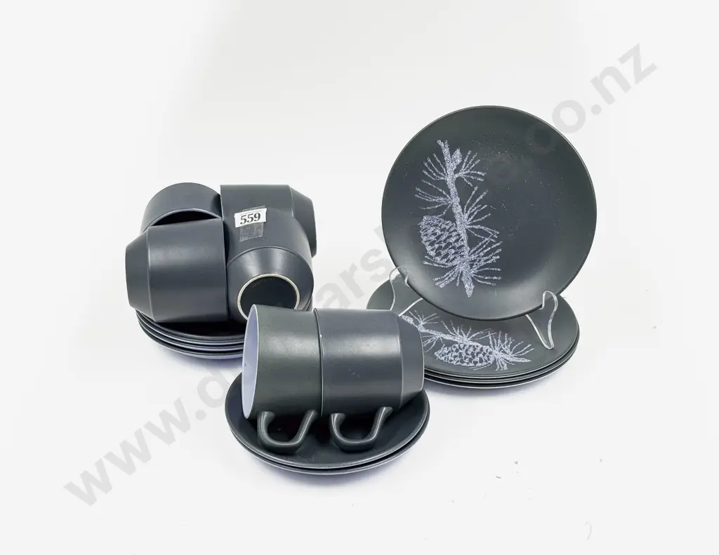Dorothy Thorpe Crown Lynn "Pine" Part Teaset Image 1++