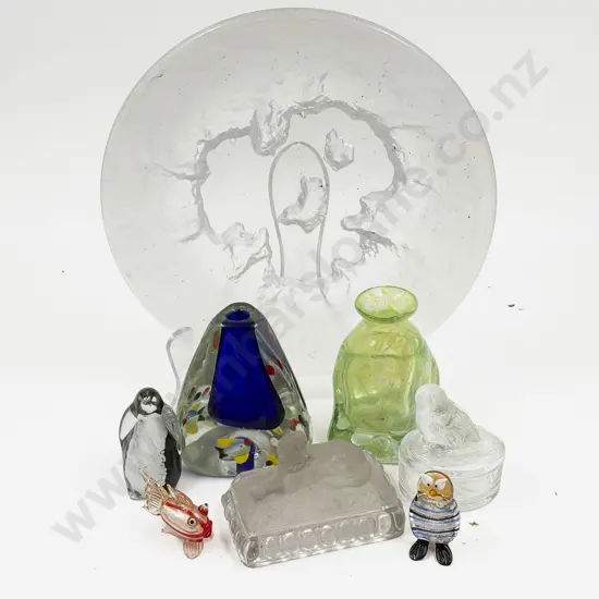 Qty of Assorted Art Glass incl Hoglund