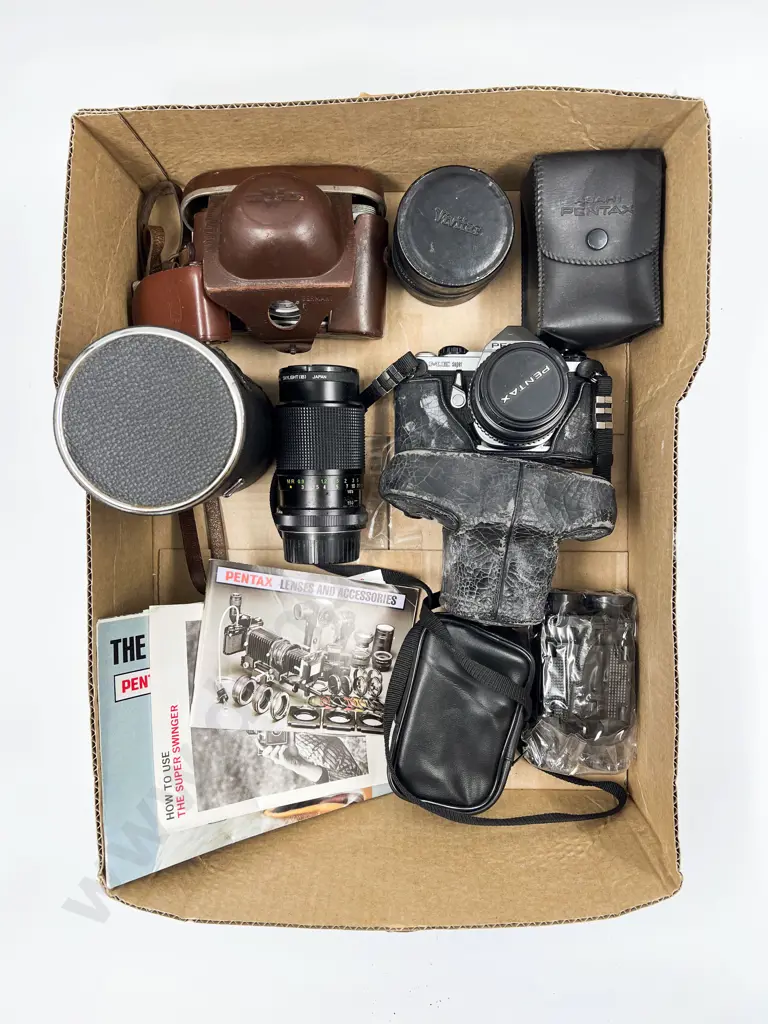 Edixa Vintage Camera together with Vintage Pentax Camera & Assorted Accessories Image 1++