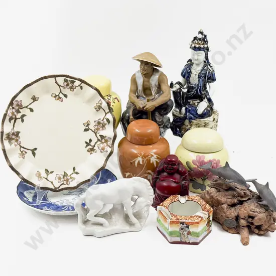 Box Qty of Assorted Figures with Ginger Jars etc