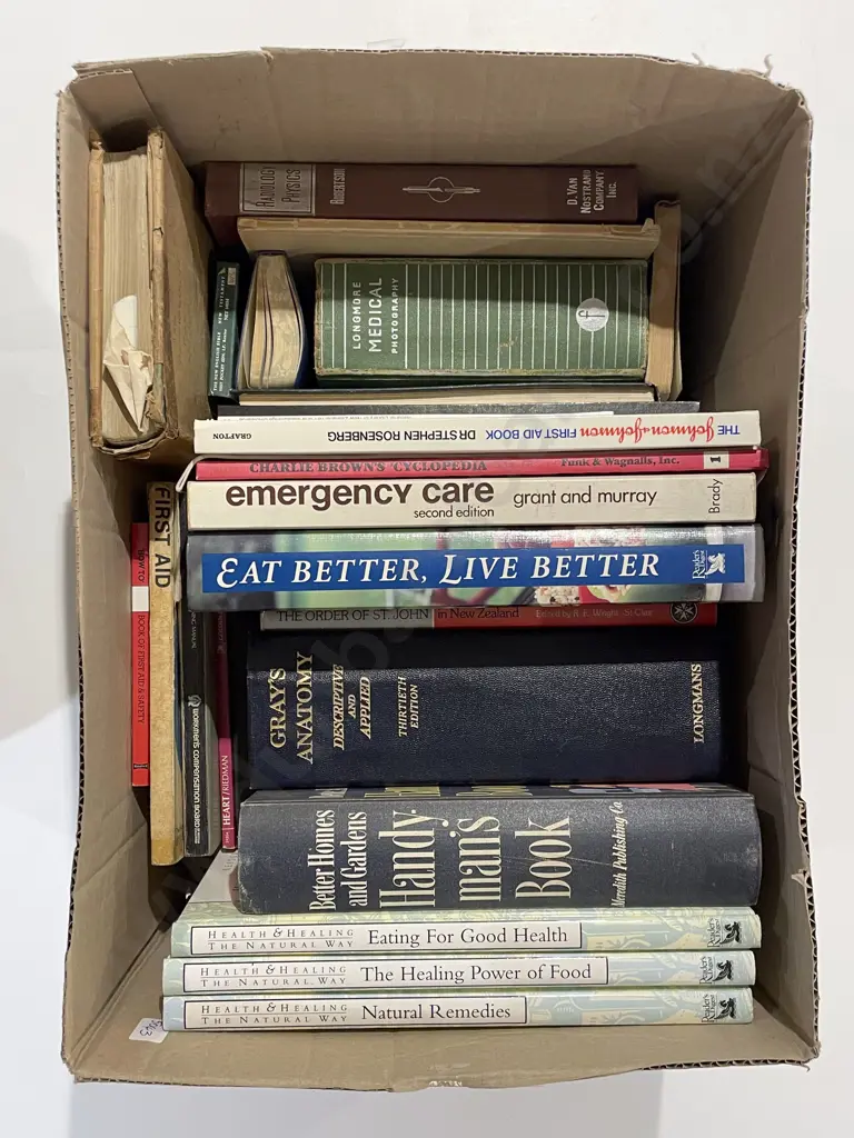 Box Qty of Assorted Health Related Reference Volumes Image 1++