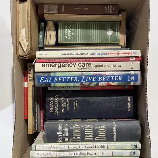 Box Qty of Assorted Health Related Reference Volumes