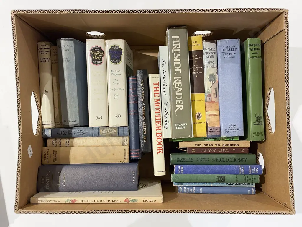 Box Qty of Assorted Books Image 1++