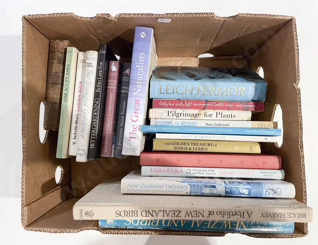 Box of Assorted Books incl NZ Bird & Gardening Reference Image 1++