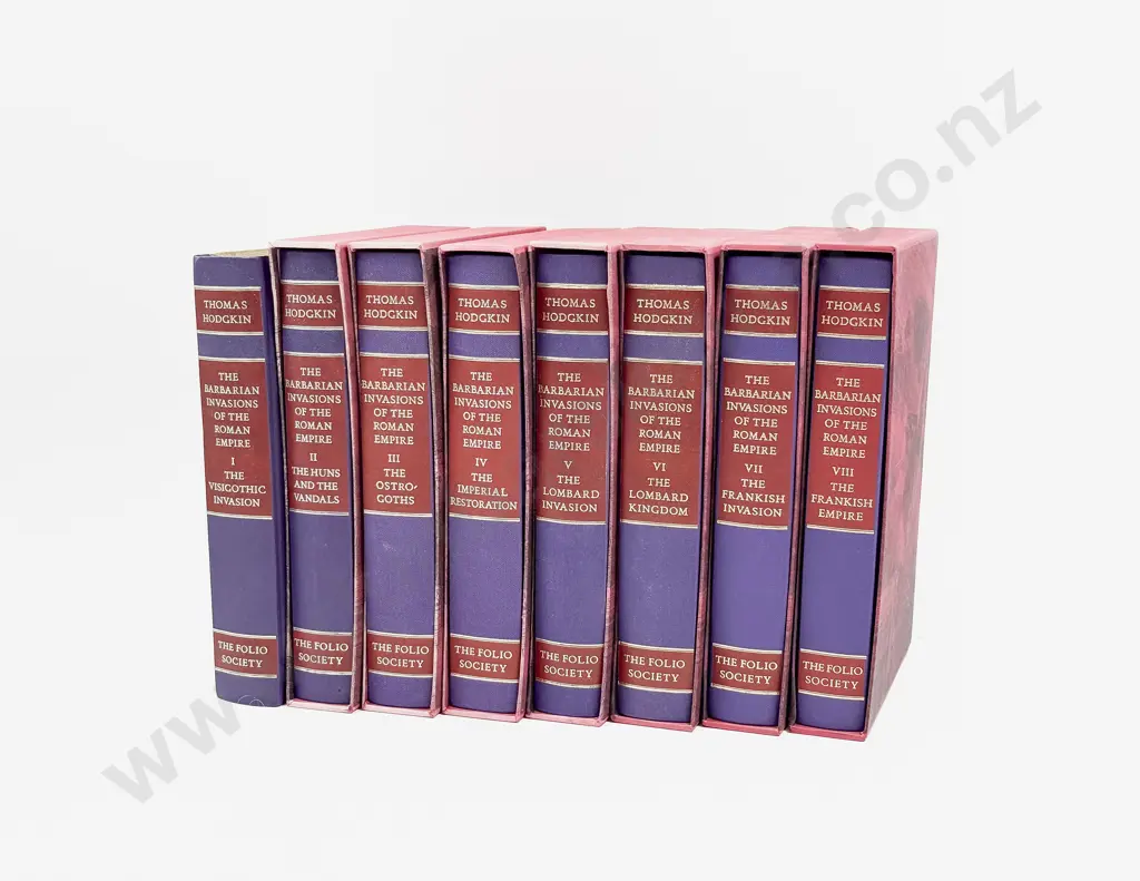 Folio Society - The Barbarian Invasions of The Roman Empire - Thomas Hodgkin - Volumes 1 -to 8 Image 1++