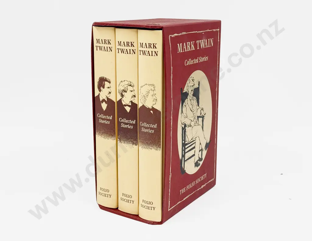 Folio Society - Mark Twain Collected Stories - Three Volume Box Set Image 1++
