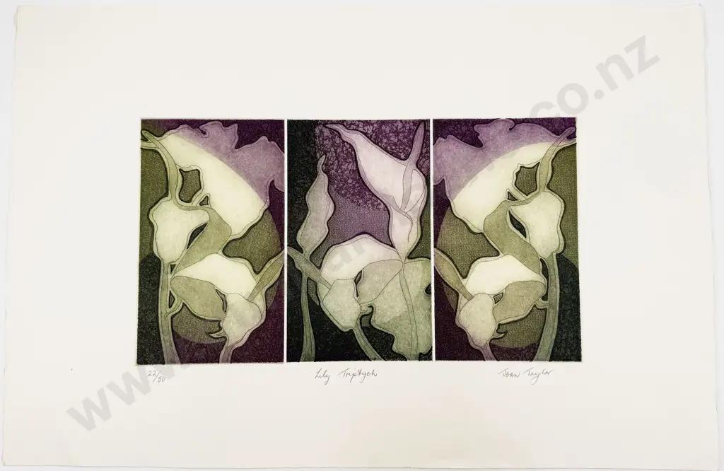 Joan Taylor - "Lily Triptych" - Ltd Ed Print Image 1++