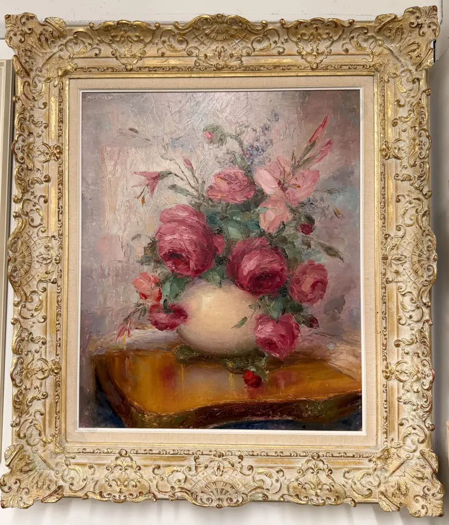 W. Bitschkowsky - Floral Still Life - Oil on Canvas Image 1++