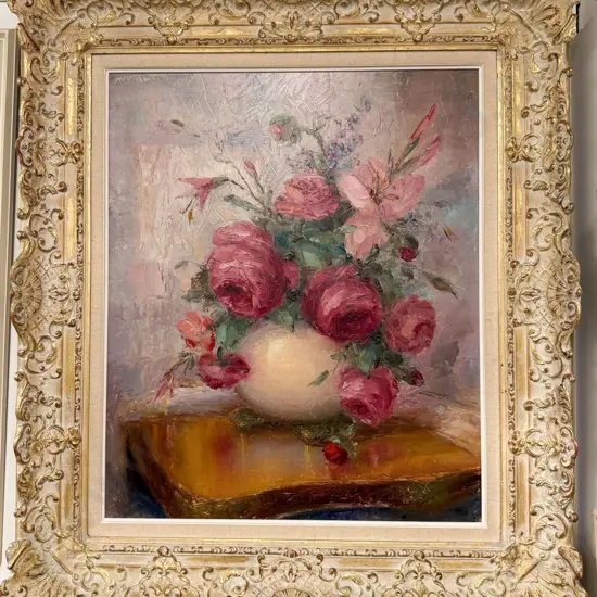 W. Bitschkowsky - Floral Still Life - Oil on Canvas