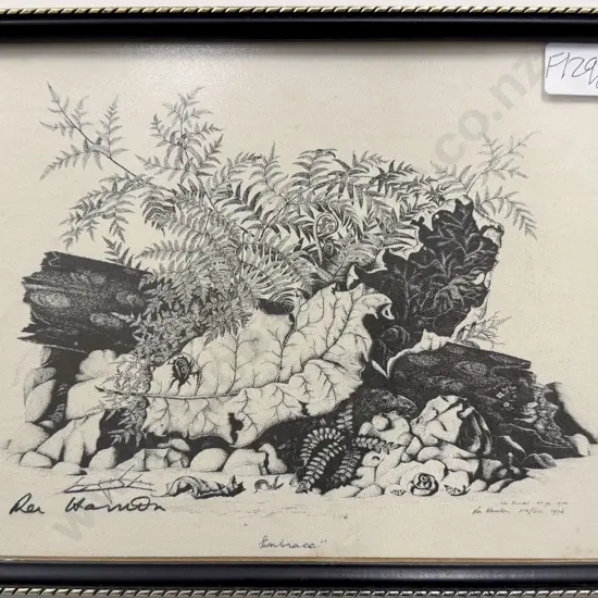 Two Small Framed Rei Hamon Reproduction Prints