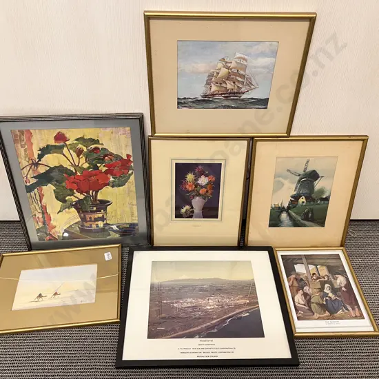 Box of Assorted Artworks & Empty Frames