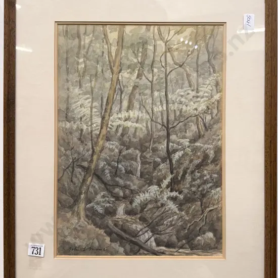 John L. Moore - Bush Creek Study - Watercolour