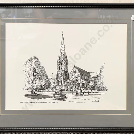 Five John Brasell Architectural Study Prints