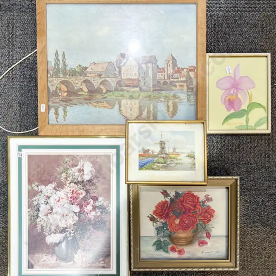 Five Assorted Framed Prints & Originals