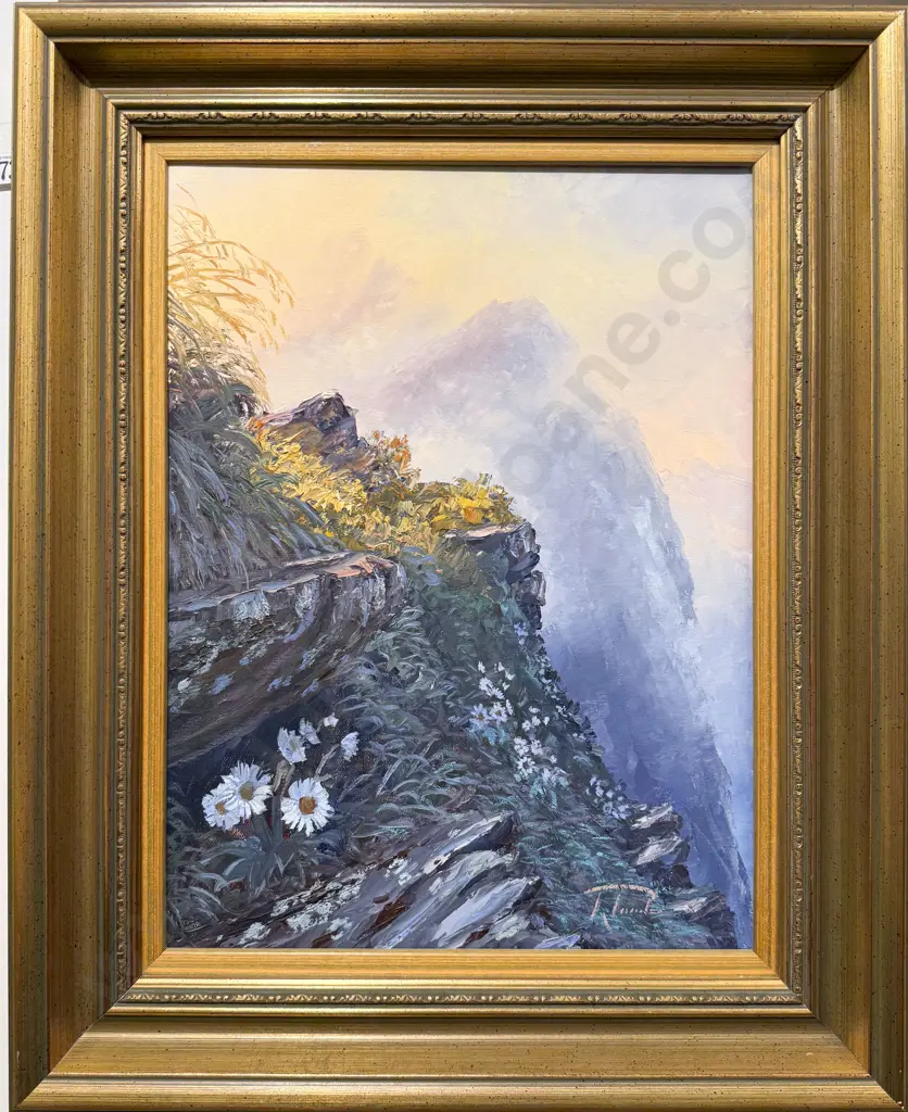 Richard Ponder - Cliffside Study - Oil on Canvas Image 1++