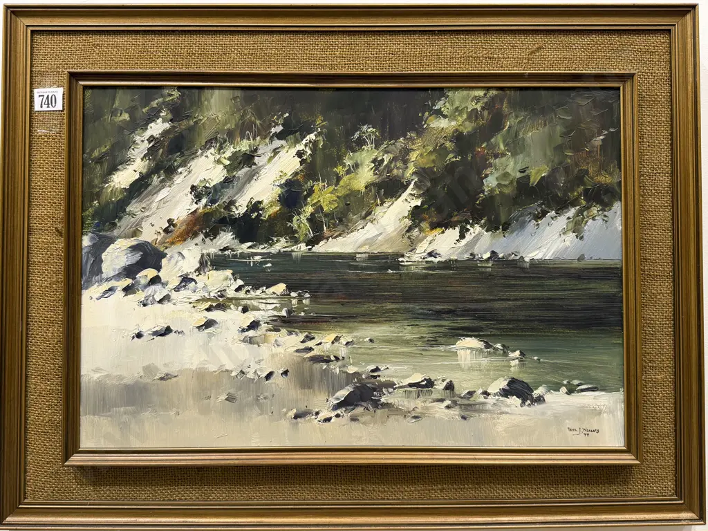 Peter J. Wallers - "The Rangatiki River" - Oil on Board Image 1++
