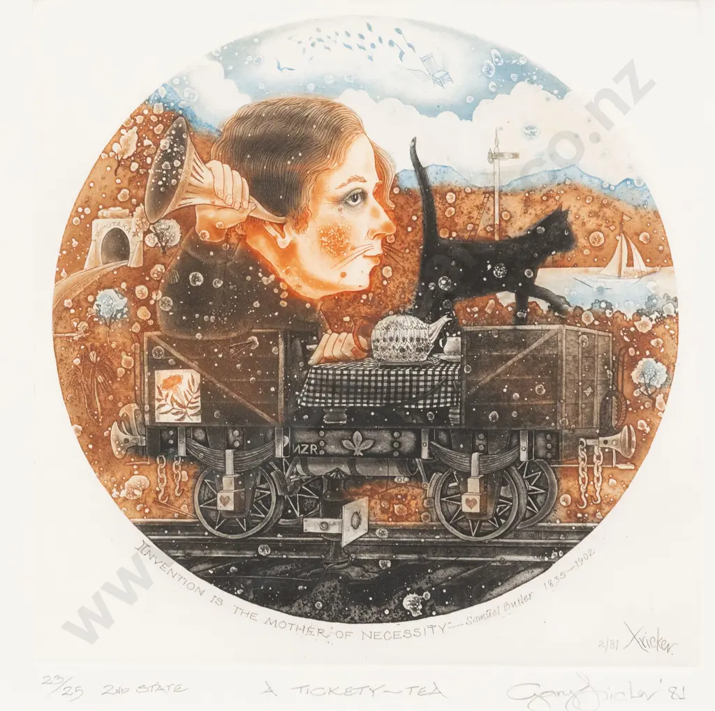 Gary Tricker - "A Tickety-Tea" - 2nd State Ltd Edition Image 1++