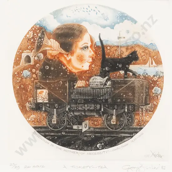 Gary Tricker - "A Tickety-Tea" - 2nd State Ltd Edition