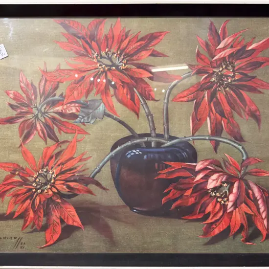Vladimir Tretchikoff - "Poinsettias" -  Print