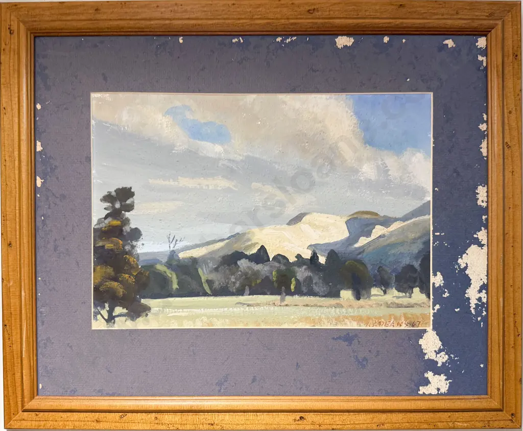 Two Works by A. A. Deans - Landscape Oils on Board Image 1++