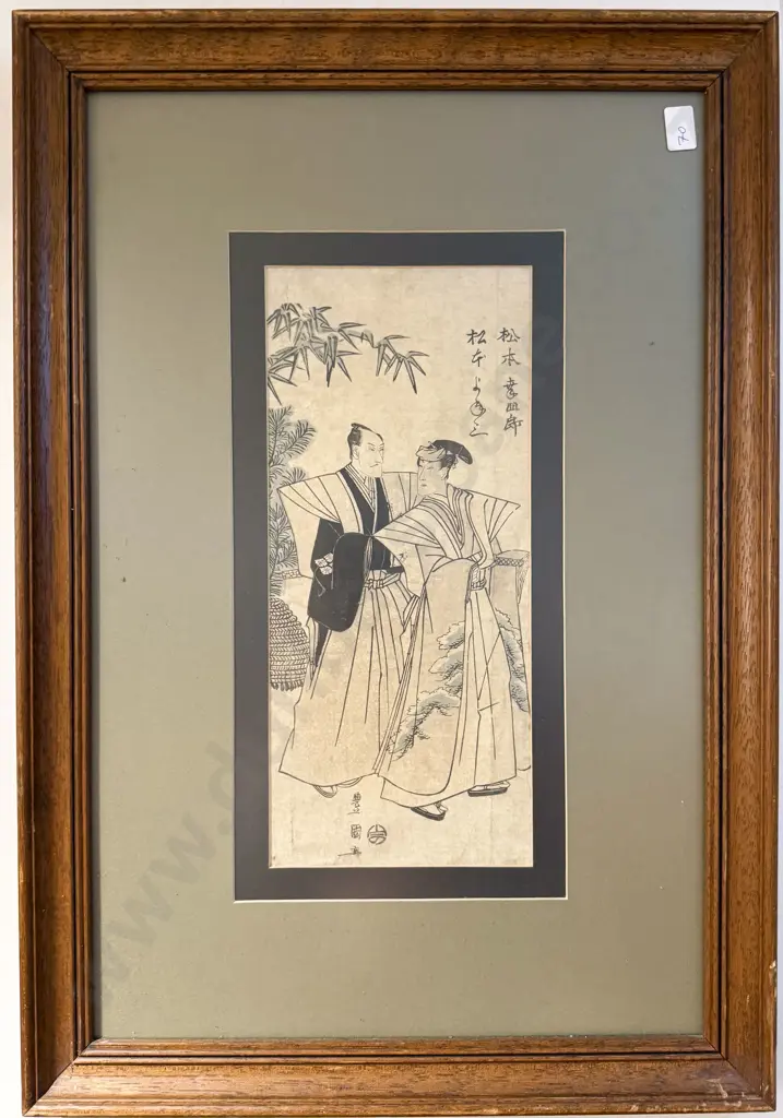Two Japanese Portrait Studies on Rice Paper Image 1++