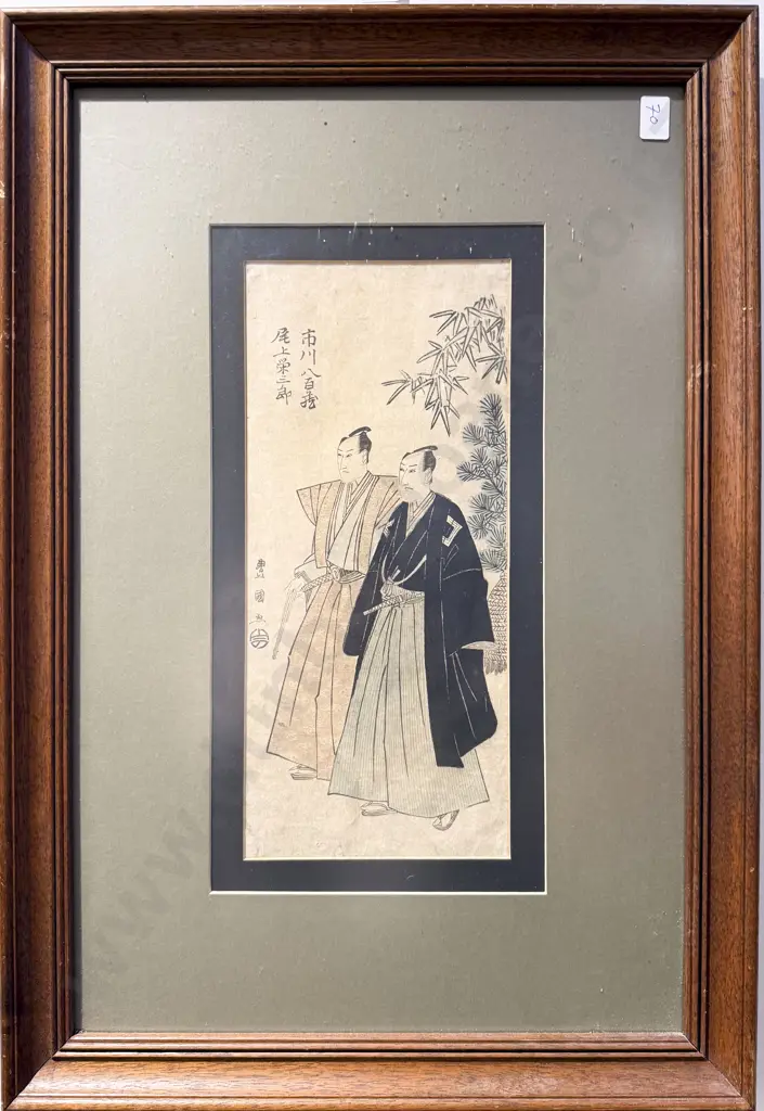 Two Japanese Portrait Studies on Rice Paper Image 1++