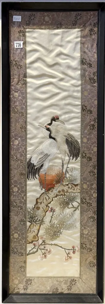 Framed Chinese Silk Work Image 1++