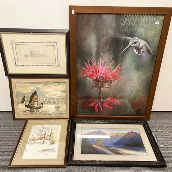 Five Assorted Framed Prints & Originals
