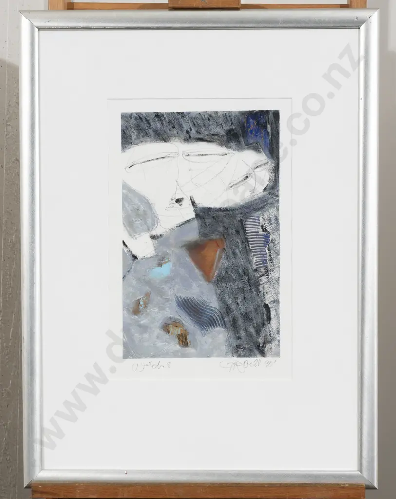Indistinctly Signed - Watch 8 & Watch 8I - Pair of Mixed Media on Paper Artworks Image 1++