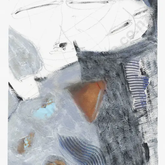 Indistinctly Signed - Watch 8 & Watch 8I - Pair of Mixed Media on Paper Artworks