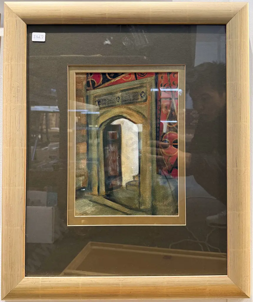 Winsome Gunning - Moroccan Door Series - Mixed Media on Paper (Three Works) Image 1++