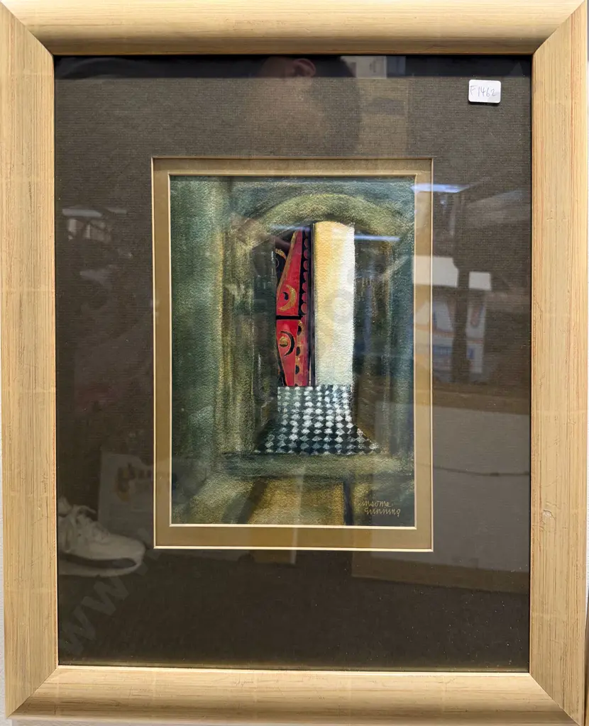 Winsome Gunning - Moroccan Door Series - Mixed Media on Paper (Three Works) Image 1++