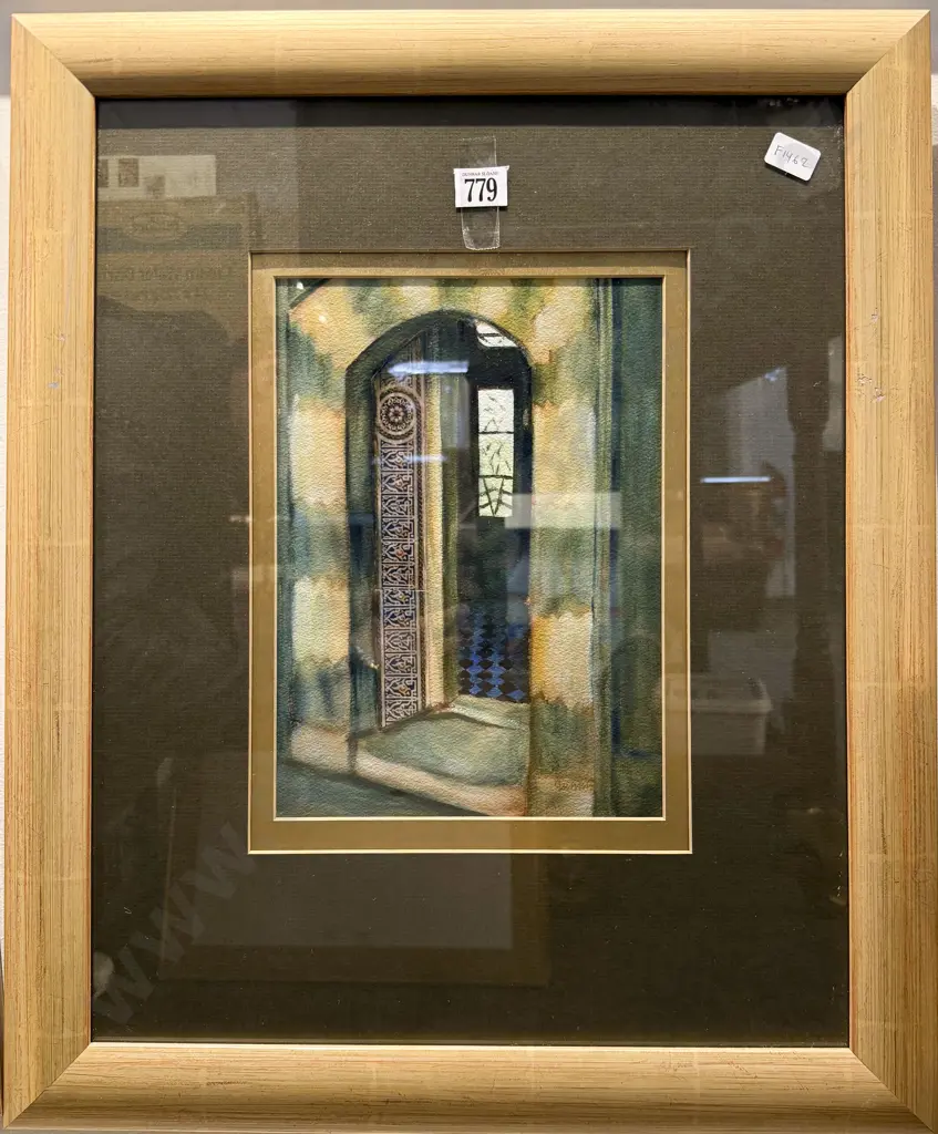 Winsome Gunning - Moroccan Door Series - Mixed Media on Paper (Three Works) Image 1++