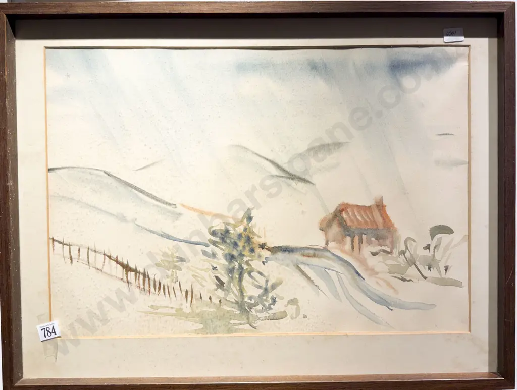 Unknown Artist - Naive Landscape - Watercolour Image 1++