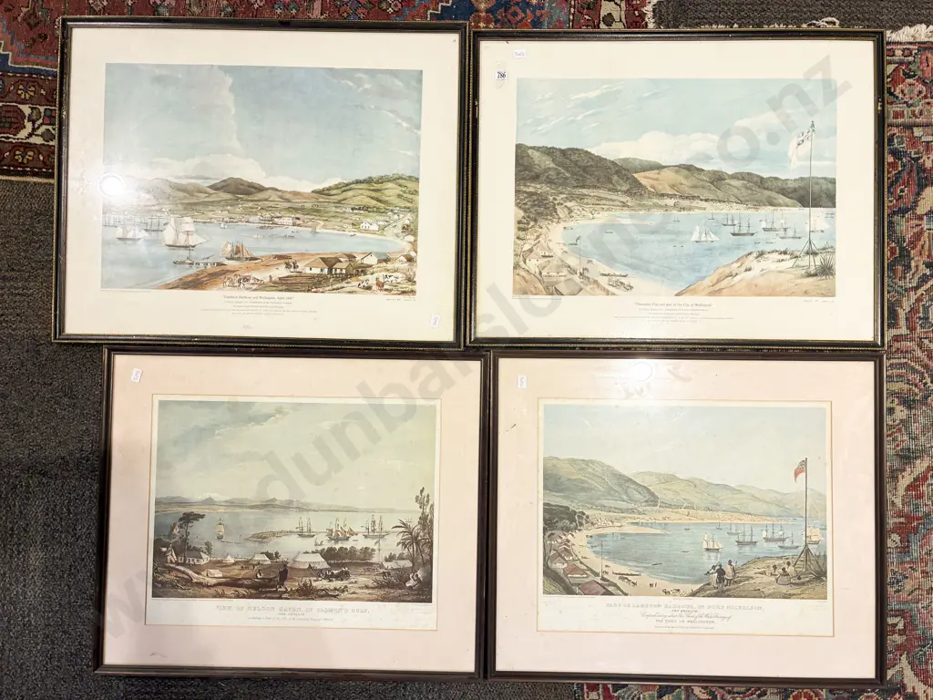 Four Framed NZ Historical Prints Image 1++