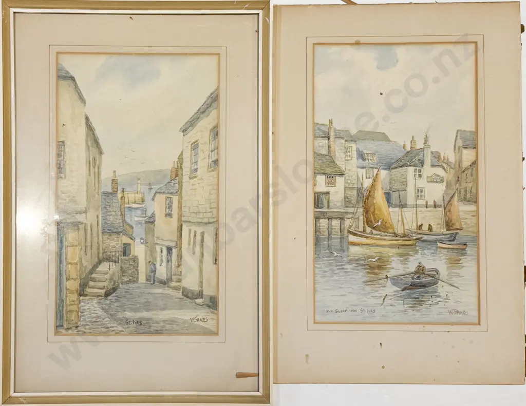 W. Sands - Pair of Watercolours Image 1++
